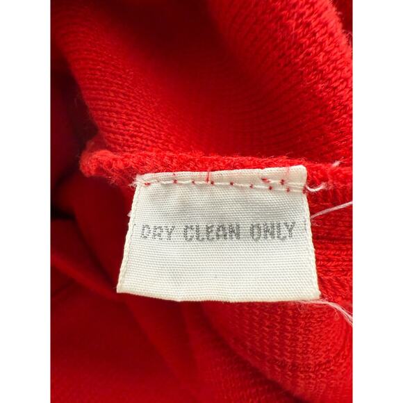 Liz Claiborne Petites Size P Cotton Blend Cardigan Sweater Red Button Pockets - Picture 9 of 10
